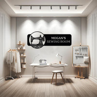 Personalized Sewing Metal Sign