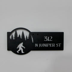 Personalized Bigfoot Sasquatch Address Sign