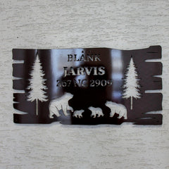 Custom Metal Bear Wall Sign