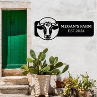 Custom Cow Metal Sign