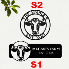 Custom Cow Metal Sign