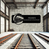 Custom Railroad Metal Wall Sign