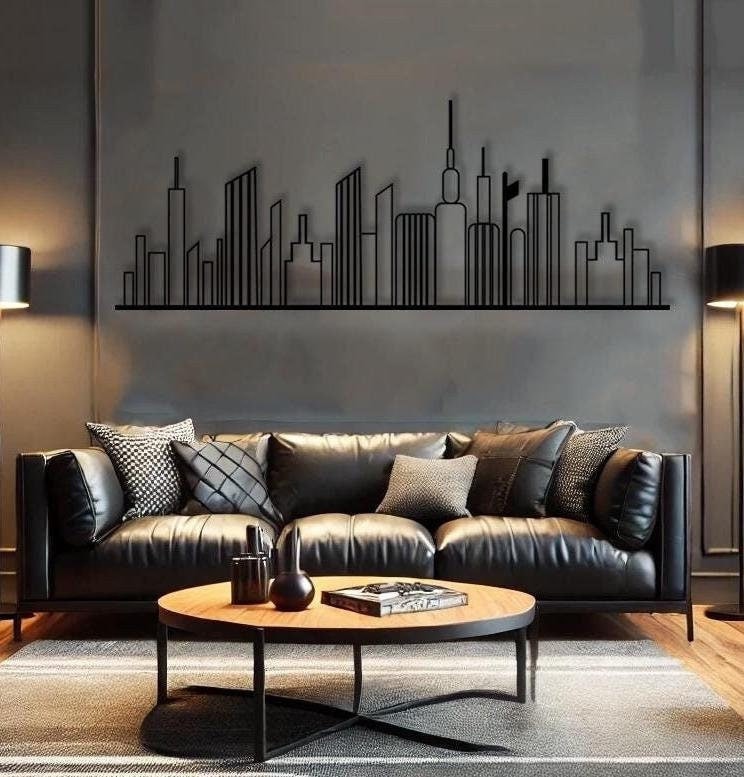 Line Art Modern Living Room Wall Art