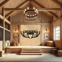 Deer Antlers Custom Metal Signs