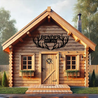 Deer Antlers Custom Metal Signs