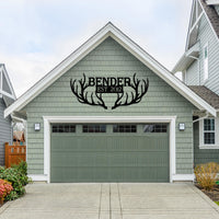 Deer Antlers Custom Metal Signs
