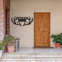 Deer Antlers Custom Metal Signs