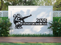 Squirrel Custom Metal Sign