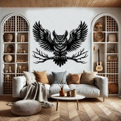 Majestic Owl Metal Wall Art