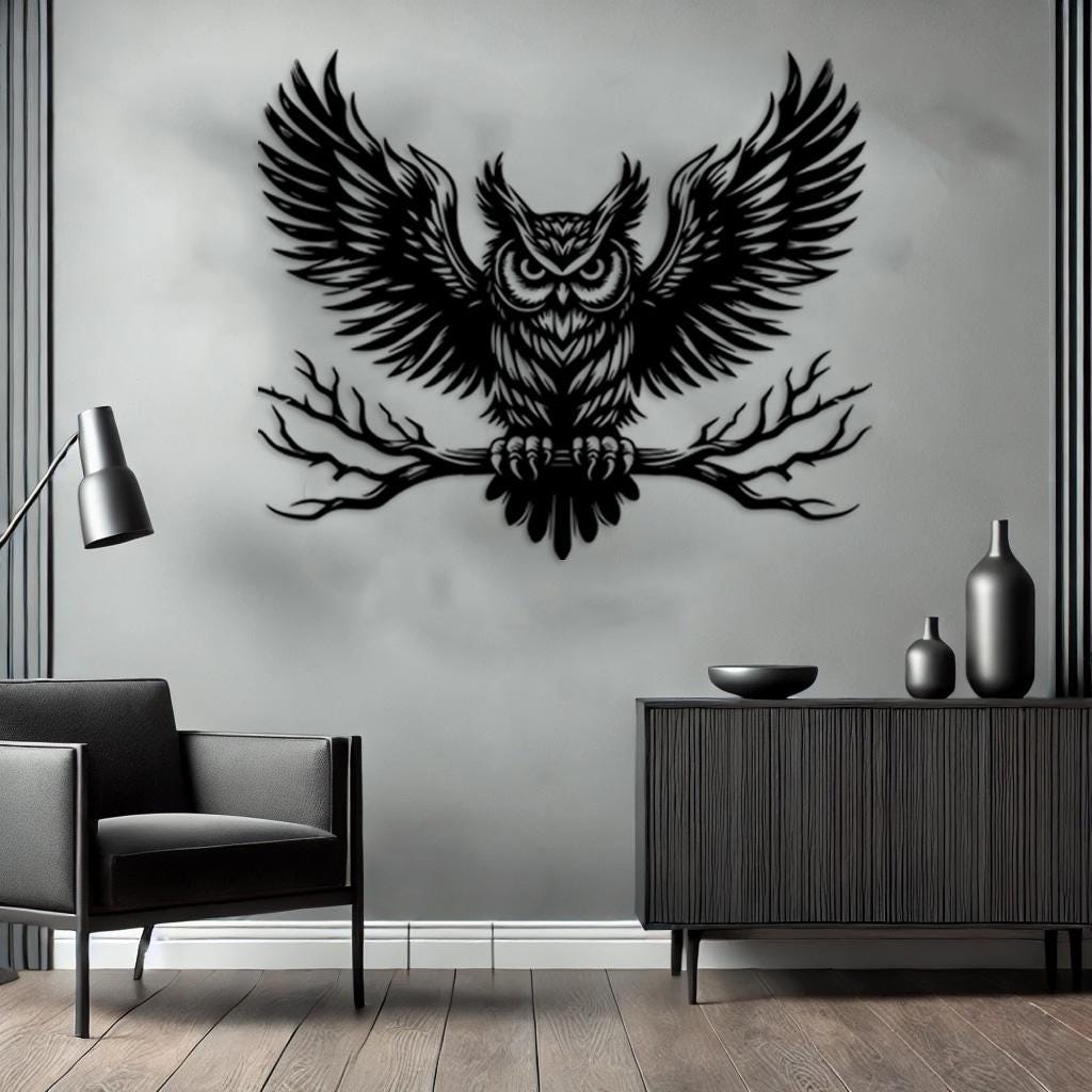 Majestic Owl Metal Wall Art