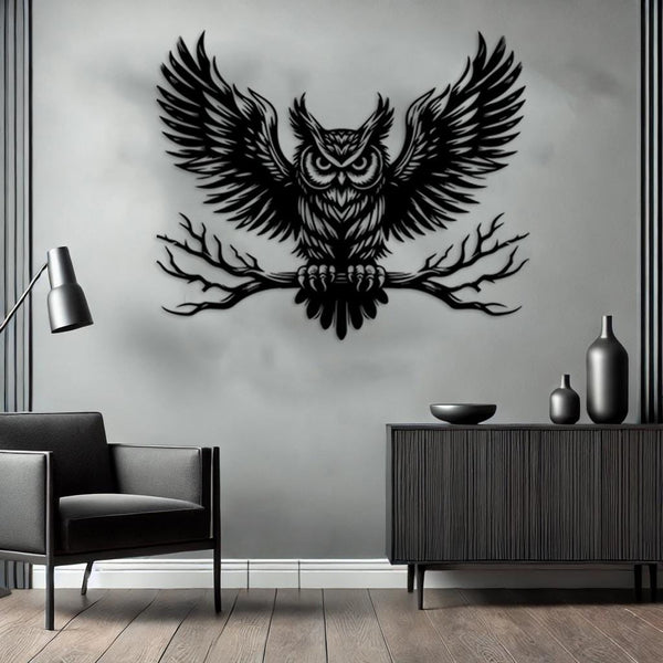 Majestic Owl Metal Wall Art