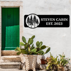 Personalized Metal Cabin Name Sign