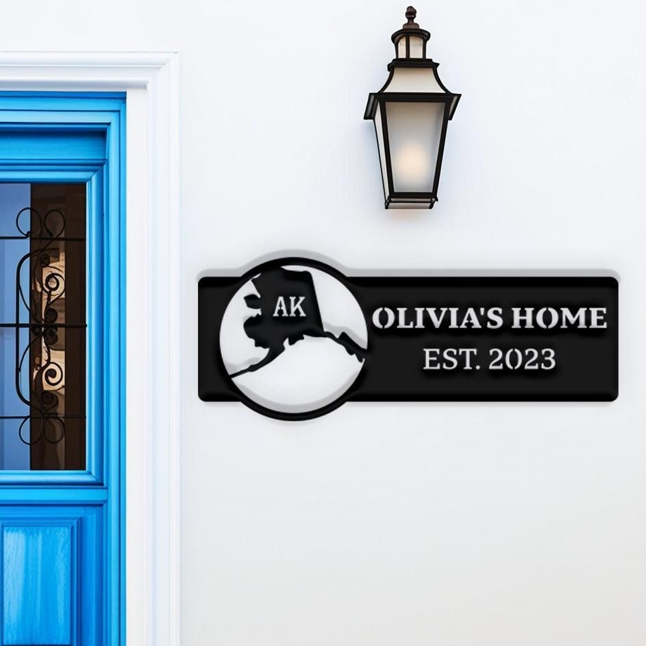 Alaska Custom Metal Sign