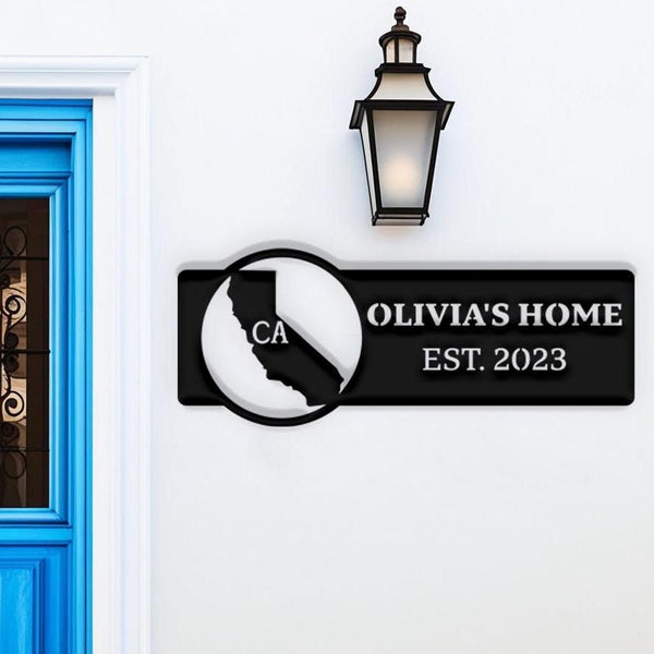 California Custom Metal Sign