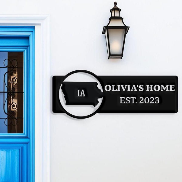 Iowa Custom Metal Sign