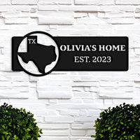 Texas Custom Metal Sign