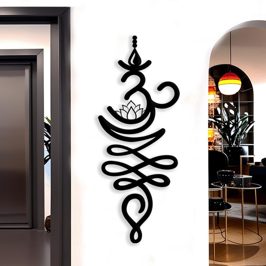Just Breathe Sanskrit Symbol Metal Wall Decor