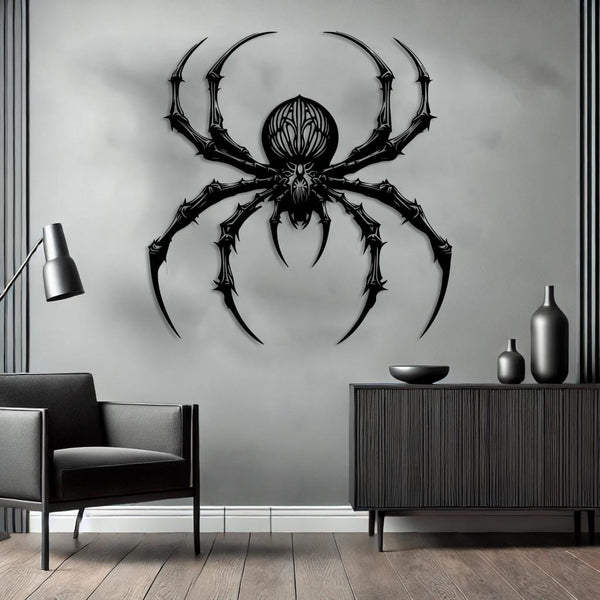 Gothic Spider Metal Wall Art