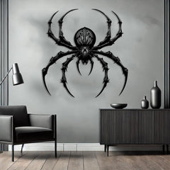 Gothic Spider Metal Wall Art