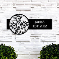 Funny Goats Custom Metal Sign