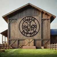 Funny Goats Custom Metal Sign