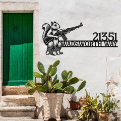 Squirrel Custom Metal Sign