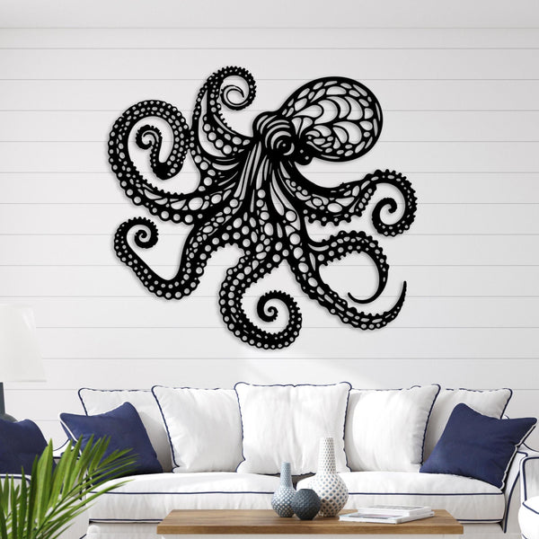 Metal Octopus Wall Art