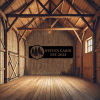 Personalized Metal Cabin Name Sign