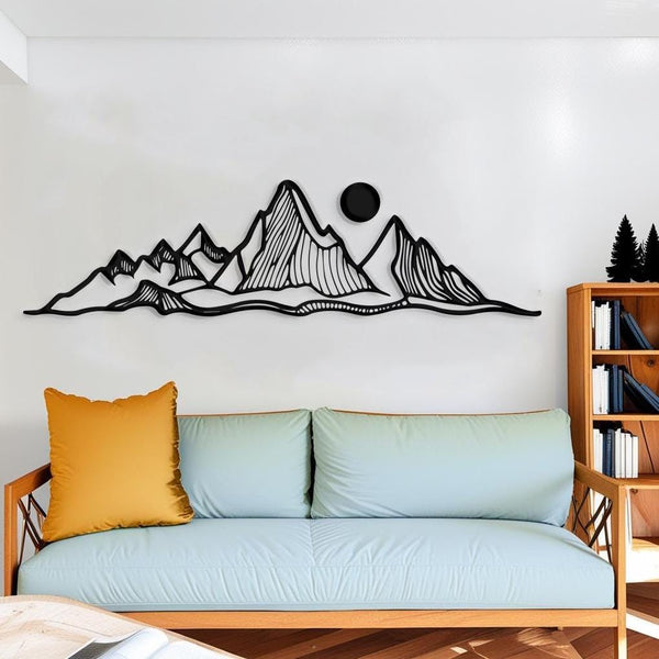 Abstract Mountain Metal Wall Decor