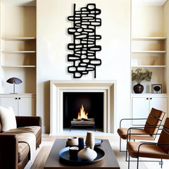 Vertical Abstract Metal Wall Decor