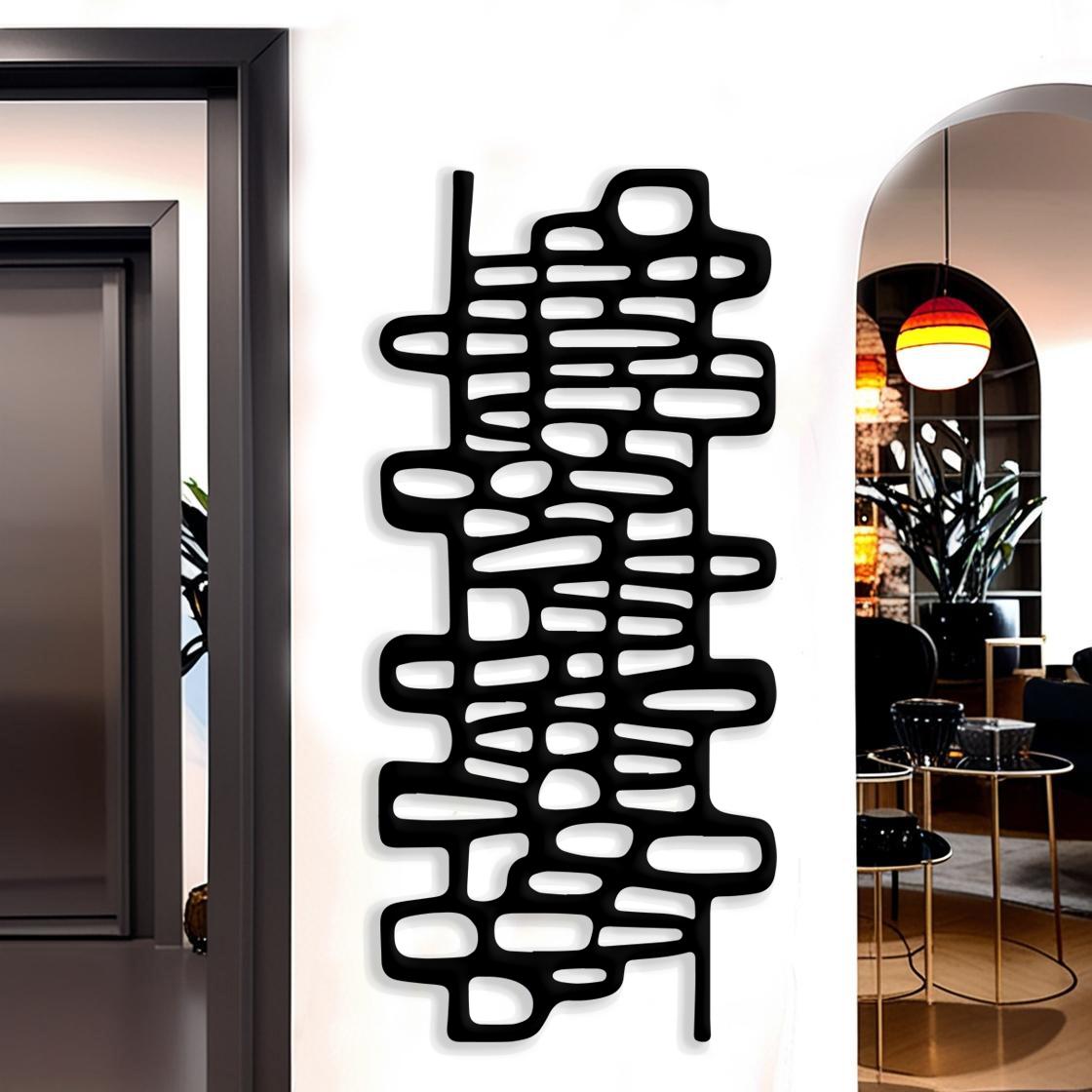 Vertical Abstract Metal Wall Decor
