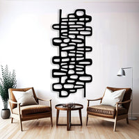 Vertical Abstract Metal Wall Decor