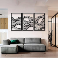 Abstract Wave Line Art