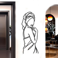 Metal Bathroom Sign for Women