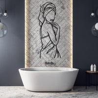 Metal Bathroom Sign for Women