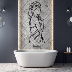 Metal Bathroom Sign for Women