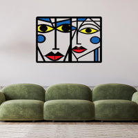 Cubism Faces Metal Wall Art Sets