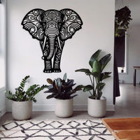 Large Mandala Elephant Metal Wall Art