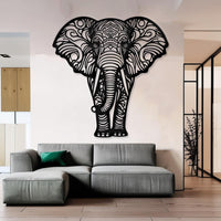 Large Mandala Elephant Metal Wall Art