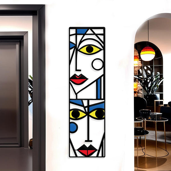 Abstract Face Metal Wall Art