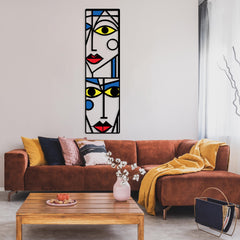 Abstract Face Metal Wall Art