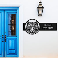 Custom Tiger Metal Sign