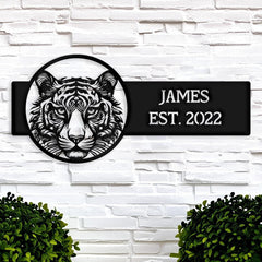 Custom Tiger Metal Sign