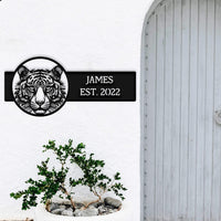 Custom Tiger Metal Sign