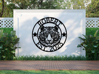 Custom Tiger Metal Sign