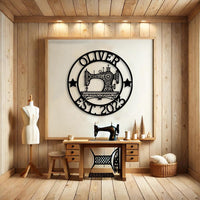 Custom Sewing Room Metal Sign