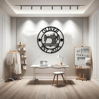 Custom Sewing Room Metal Sign