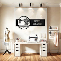 Custom Sewing Room Metal Sign