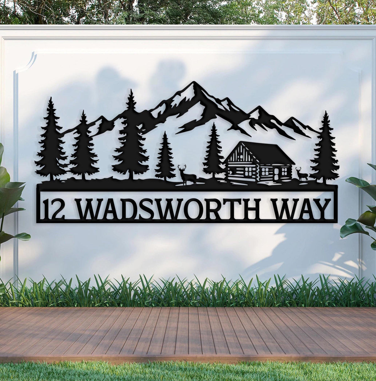 Personalized Cabin Metal Sign