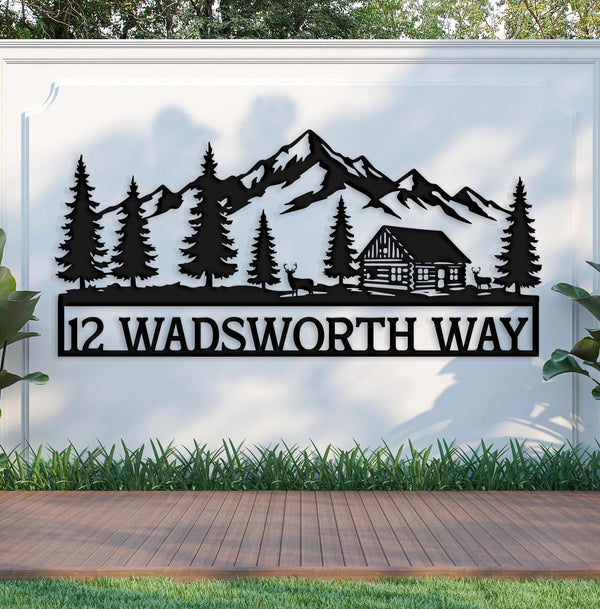 Personalized Cabin Metal Sign